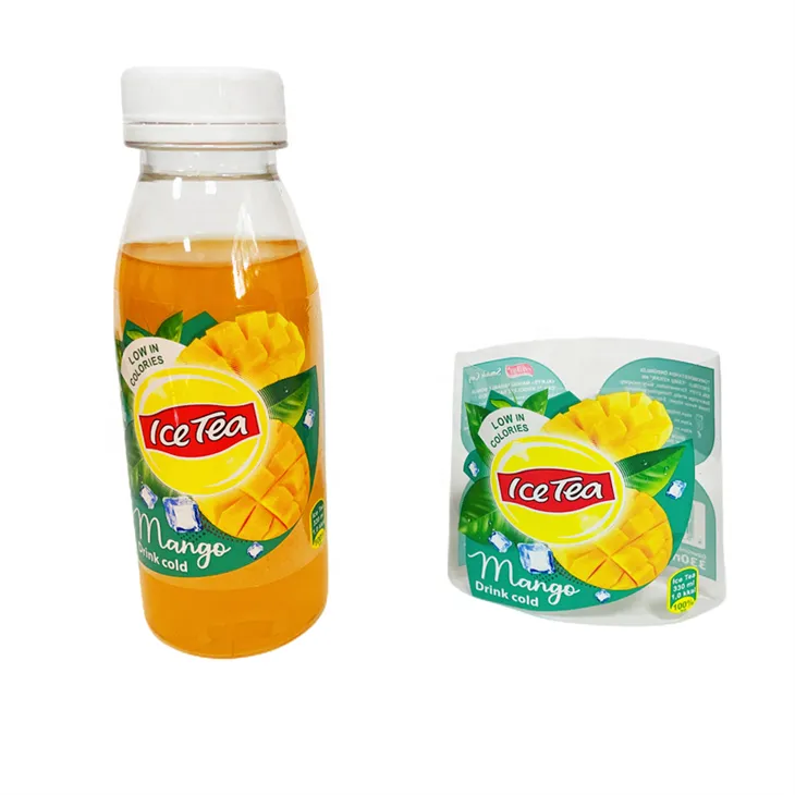 Printed PVC Heat Shrink Sleeve Label For 500ML Mineral Water Glass Bottles Shrinkable Wrap Labels With Logo Printing